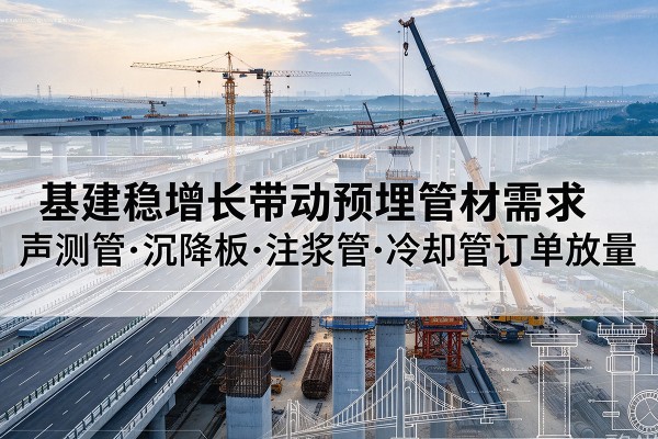 梁溪基建稳增长带动预埋监测管材需求，声测管、沉降板、注浆管订单持续放量