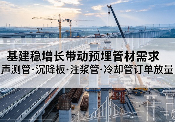 梁溪基建稳增长带动预埋监测管材需求，声测管、沉降板、注浆管订单持续放量