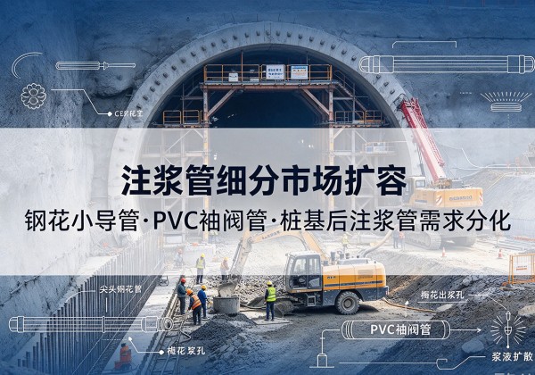 梁溪注浆管细分市场扩容，隧道钢花小导管、PVC 袖阀管、桩基后注浆管需求分化